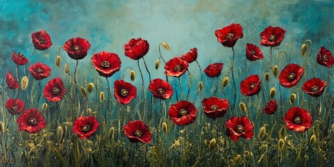 Obraz premium red poppy field 