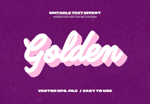 Retro Script Text Effect Mockup