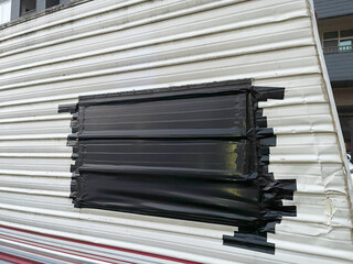 Temporary roadside repair to a travel trailer