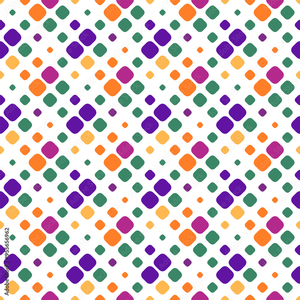 Poster geometrical diagonal square pattern background - abstract colorful vector graphic from squares