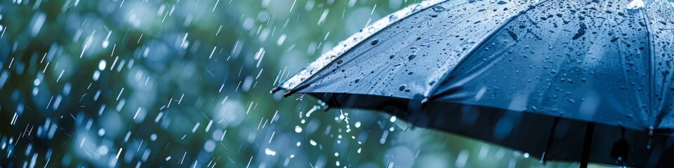 umbrella in the rain.