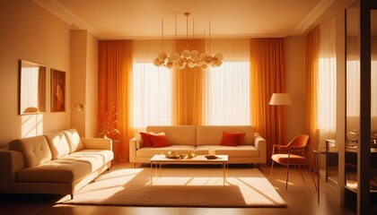 Fototapeta premium Photo interior modern design room 3d illustration