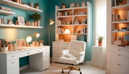Photo interior modern design room 3d illustration