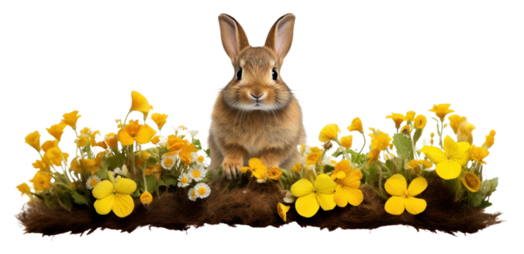 PNG Dwarf rabbit flower rodent animal.