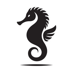 Stunning Seahorses Silhouette Vector Illustrations for Creative Projects