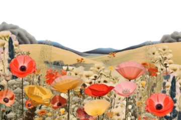 PNG Landscape flower outdoors nature.