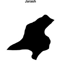 Jarash governorate blank outline map
