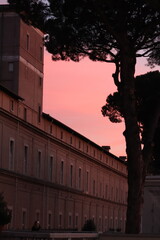 sunset over the city