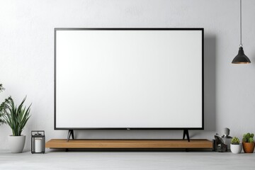 Fototapeta premium TV screen mockup on isolated background created with Generative AI