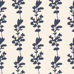 Floral seamless pattern. Cute summer background with flowers and leaves. Modern floral compositions. Fashion vector stock illustration for wallpaper, posters, card, fabric, textile