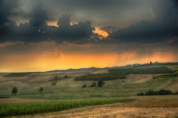 Monferrato - Evening view around Altavilla Monferrato, Alessandria, Piedmont, Italy