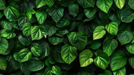 Close-up of a small leaf wall, intricate details and vibrant greens, capturing the essence of lush foliage, perfect for organic designs.