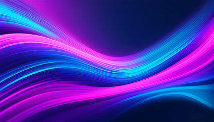 Fototapeta premium Neon Waves Background, Vivid Gradient Lines