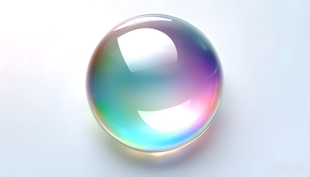 Shining Glass Sphere on Gradient Background