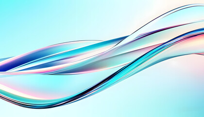 Naklejka premium Modern Wavy Glass Background with Soft Gradients