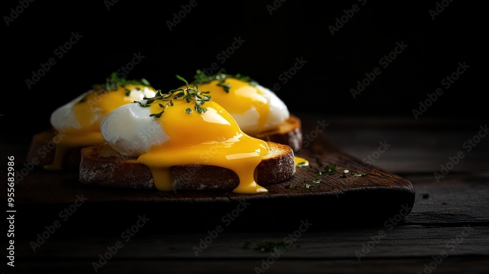 Sticker Eggs Benedict with Hollandaise Sauce