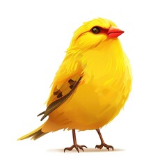 Finch Gratitude emotion fantasy animal cartoon isolated whitebackground