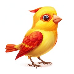 Finch Pride emotion fantasy animal cartoon isolated whitebackground