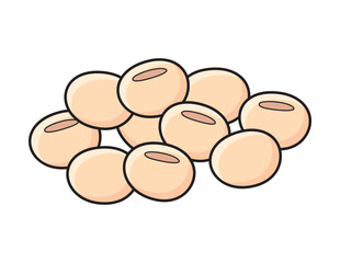 Soybean seeds pile isolated vector