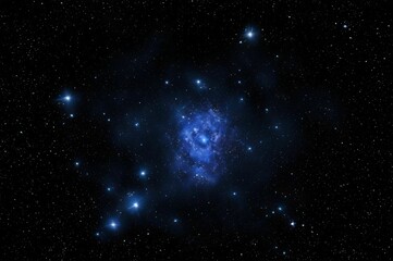 Space scene with planets, stars and nebula. Abstract space background with nebula and stars. Cosmos filled with countless stars in lines. Stars and galaxies. Abstract particle background