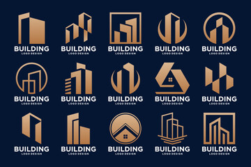 Collection of building logo design
