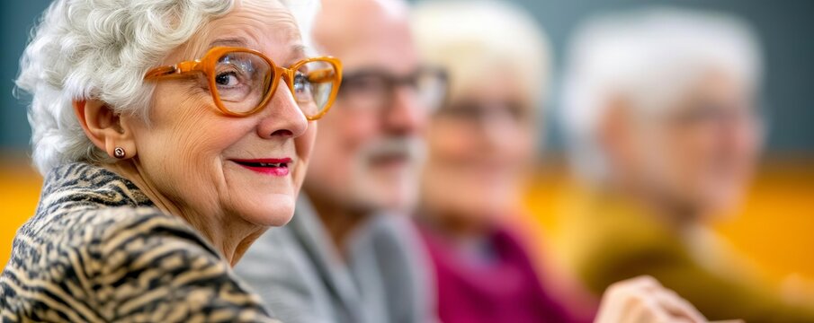 Seniors attending a bridge tournament, strategic and competitive, lively and engaging