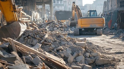 Fototapeta premium 現場の建設廃棄物