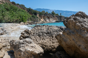 Amazing view of Pessada Beach, Cephalonia, Greece