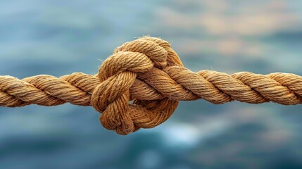 Fototapeta premium Sea knot on a rope