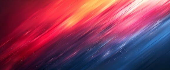 Obraz premium Abstract diagonal lines of red, orange, pink and blue with a grunge effect.