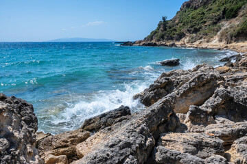 Amazing view of Pessada Beach, Cephalonia, Greece