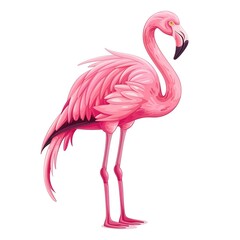 Fototapeta premium Flamingo Pride emotion fantasy animal cartoon isolated whitebackground