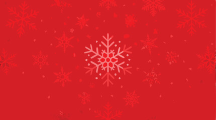 Christmas Red Background with Snowflakes, Festive Red Gradient Design with Delicate Texture, Christmas Decorative Style, Perfect for Holiday Themes, High-Resolution Flat Design, Seasonal Atmosphere