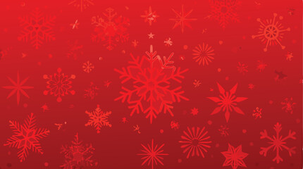 Christmas Red Background with Snowflakes, Festive Red Gradient Design with Delicate Texture, Christmas Decorative Style, Perfect for Holiday Themes, High-Resolution Flat Design, Seasonal Atmosphere