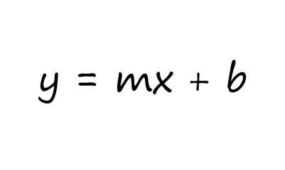 The slope intercept form equation in mathematics.