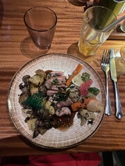 duck breast with vegetables