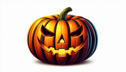 halloween pumpkin isolated on white