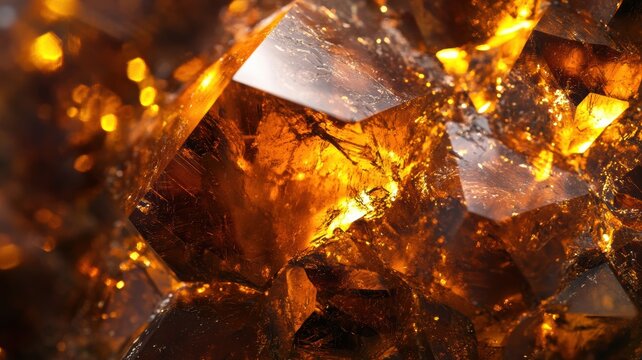 Detailed view of sphalerite showcasing deep brown tones and gold flecks