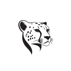 Cheetah in cartoon, doodle style . Image for t-shirt, web, mobile apps and ui. Isolated 2d vector illustration in logo, icon, sketch style, Eps 10, black and white. AI Generative