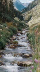 river in the mountains