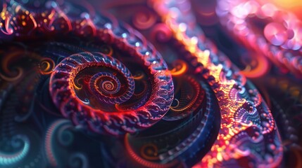 Hypnotic spirals and loops weaving a captivating visual tapestry