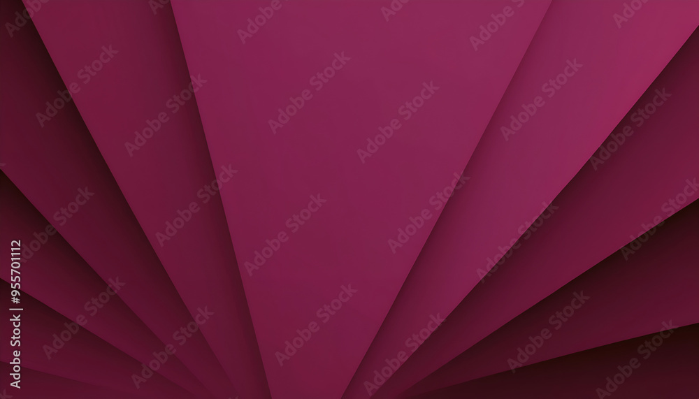 Aufkleber elegant maroon geometric background design featuring layered triangular shapes radiating from the ce