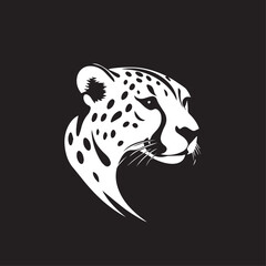 Cheetah in cartoon, doodle style . Image for t-shirt, web, mobile apps and ui. Isolated 2d vector illustration in logo, icon, sketch style, Eps 10, black and white. AI Generative