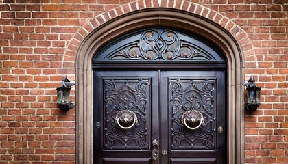 old wooden door in the town