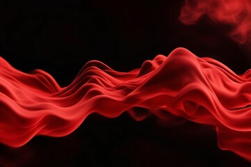 Fototapeta premium Abstract red background with smoke. Red smoke on black. Abstract red smoke on black background. Flowing air humidifier swirl in atmospheric image. Soft smoke red cloudy texture background