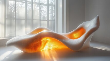 modular shapeshifting furniture nanomaterial fabric holographic accents minimalist room adaptive design