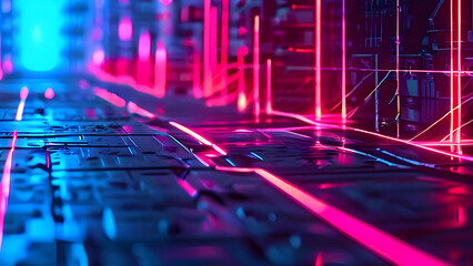 abstract city background 4K 