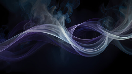 Fototapeta premium Whirling smoke patterns intertwining in a dance of light and dark tones