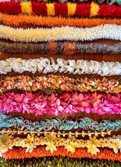 Variety of Hawaiian Lei (Flower Garland) © Jillian