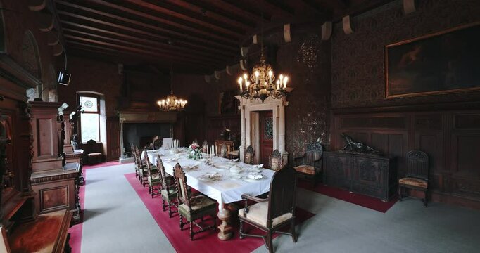 The Interior Of The Unique Old Castle Of Cochem, Medieval Germany